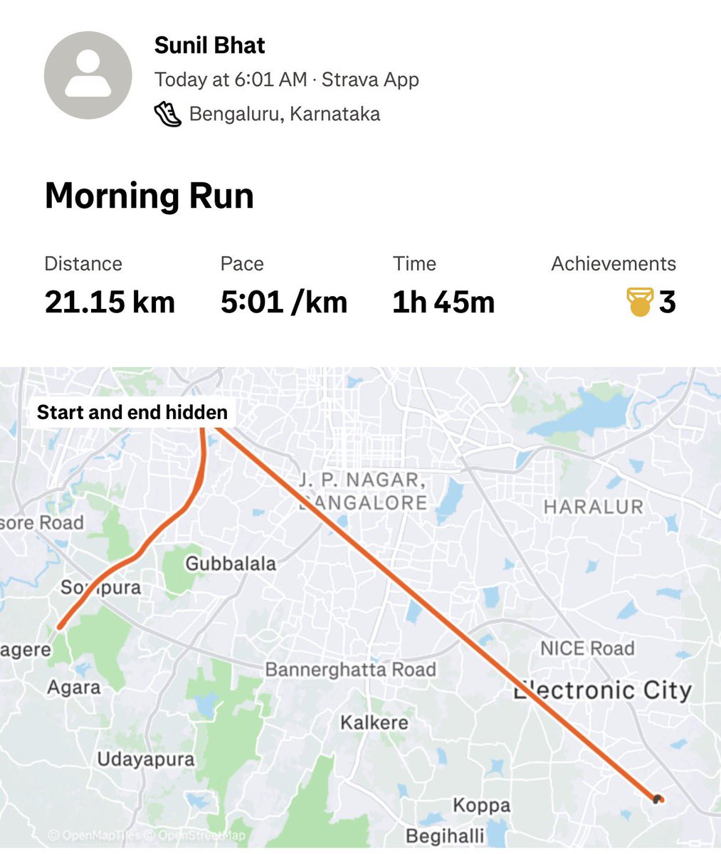 DrSunilBhat's tweet photo. Ran the Tuffman Bangalore Half Marathon on the occasion of World Cancer Day (4th Feb).
Every step was to spread awareness about cancer screening, early detection, and effective treatment early action saves lives.

#WorldCancerDay #TuffmanBangalore 
@NarayanaHealth @pho_india https://t.co/bDBYqWw453