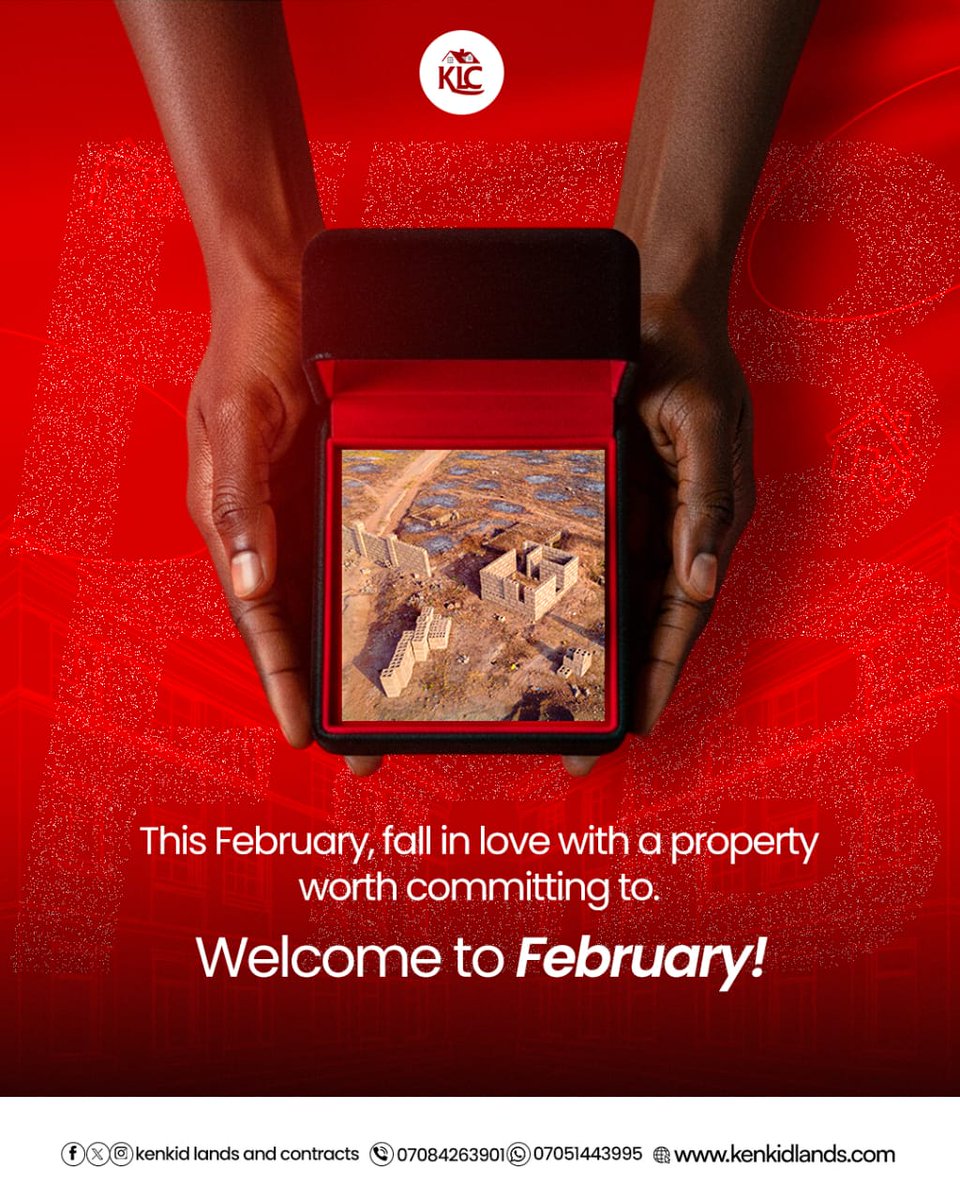 Kenkidlands's tweet photo. Welcome to February with KLC ✨

This February, choose commitment that makes sense 🤍🏡

A property grounded in security, strategy, and long-term value 📈🛡️

Real investments don’t rush emotions, they reward clarity 🧠💡

#KLC #february2026 #Newmoth #realestateinvesting #viral https://t.co/qbiDWlKMHu