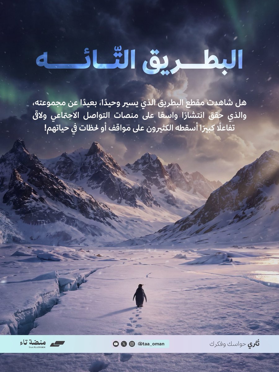 taa_oman's tweet photo. أحيانًا نمضي في الطّريق وحدنا، لكن خُلقنا لنُكمل رحلتنا مع الآخرين.

#منصة_تاء https://t.co/GmoFiARvVE