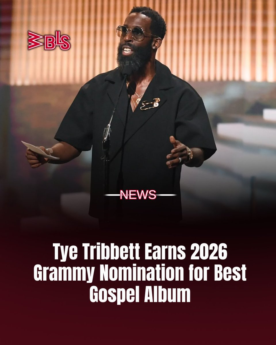 New Jersey gospel powerhouse Tye Tribbett has earned a 2026 GRAMMY Award nomination for Best Gospel Album with his electrifying live project, Only On The Road (Live) 🎶🏆✨