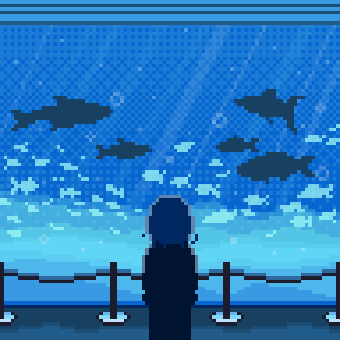 水族館に行きたい…

#dotpict
#pixelart