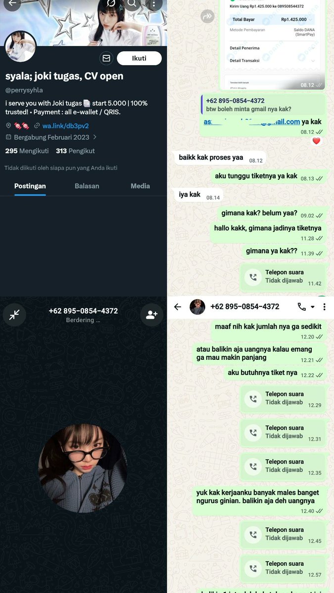 smileagainn_'s tweet image. TOLONG BANGET BANTU SEBARIN GUYS, AKUN SCAM @perrysyhla jangan ada yg kemakan tawaran dia mau Joki/ jastip apapun. Kalau bisa langsung BLOKIR AJA AKUNNYA 
#zonauang