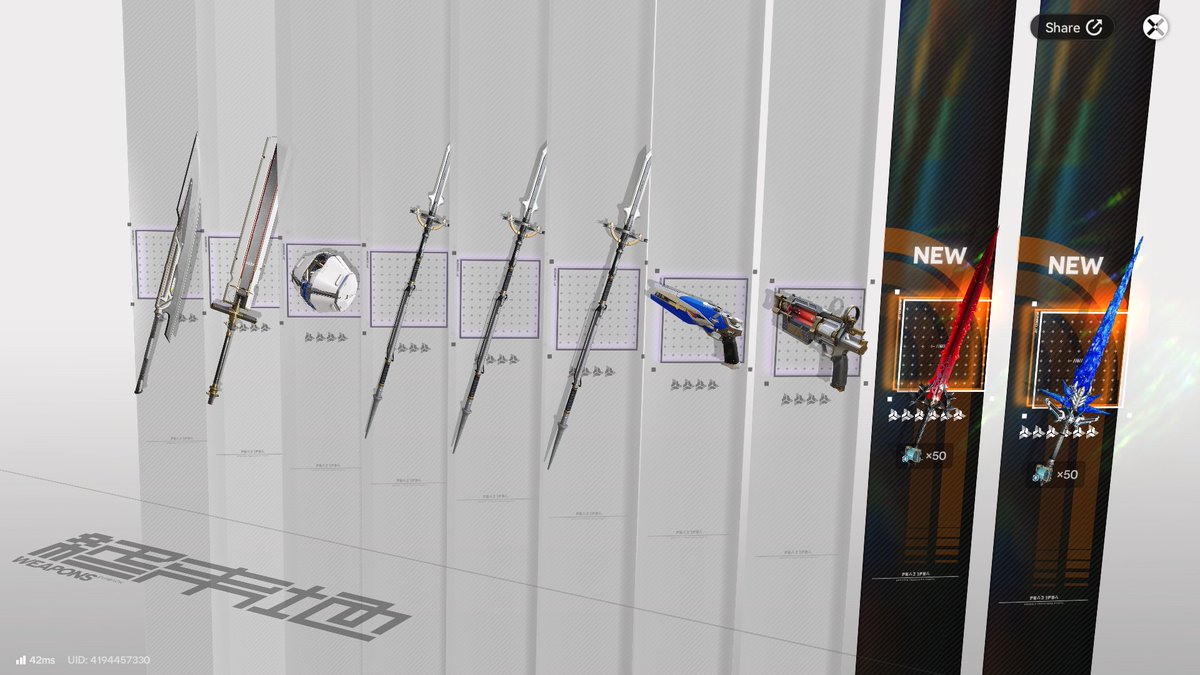 Ramouse_'s tweet photo. Also had to get her weapon... BUT I GOT 2?

(Dunno who I am gonna give the blue sword to tho) https://t.co/OLQslCnUJ7