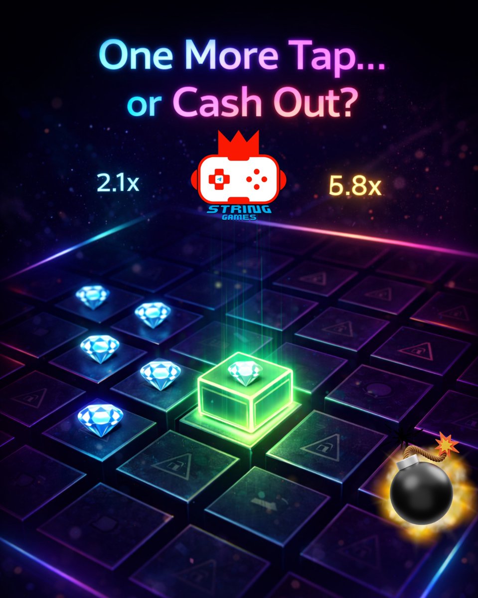 StringGames_'s tweet photo. โณ One more tapโฆ or cash out?
๐ฃ Mine it right โ or BOOOOM!
Risk the move. Claim the reward.
๐ฎ Play now โ https://t.co/nVPUnp41fv
#MinesGame #RiskOrReward #PlayAndEarn #TONGaming #StringGames https://t.co/0uhMQwPNOZ