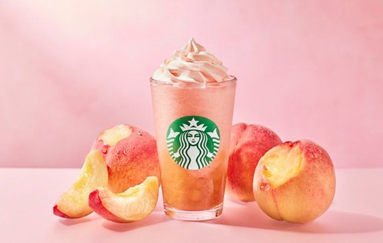 こじはる様も飲んでる、人生で1番美味しいプロテインっ🍑♡ スタバの桃