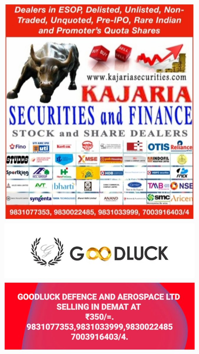 delistedshares's tweet photo. #Goodluck #goodluckdefence #goodluckdefenceAerospace https://t.co/nyXFks5f9W