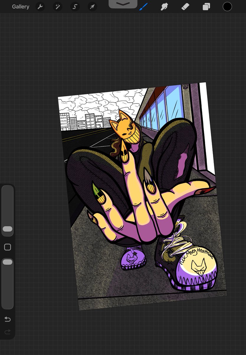 Got to work on this cover at my friends craft night. I love how it’s turning out. #WIP #Procreate #comics