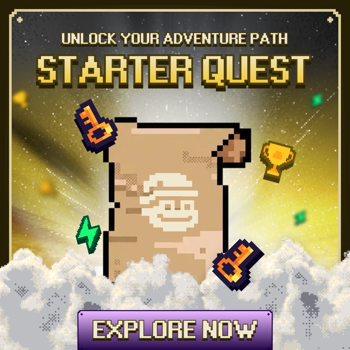mattlefun's tweet image. Starter Quest is now live! 🎉

Complete the Starter Quest to earn:
- Energy
- Mattle Points
- Mattle Keys
- Special reward: Boost All Stats item
 (+5% to all in-game stats for 7 days)

Details 👇