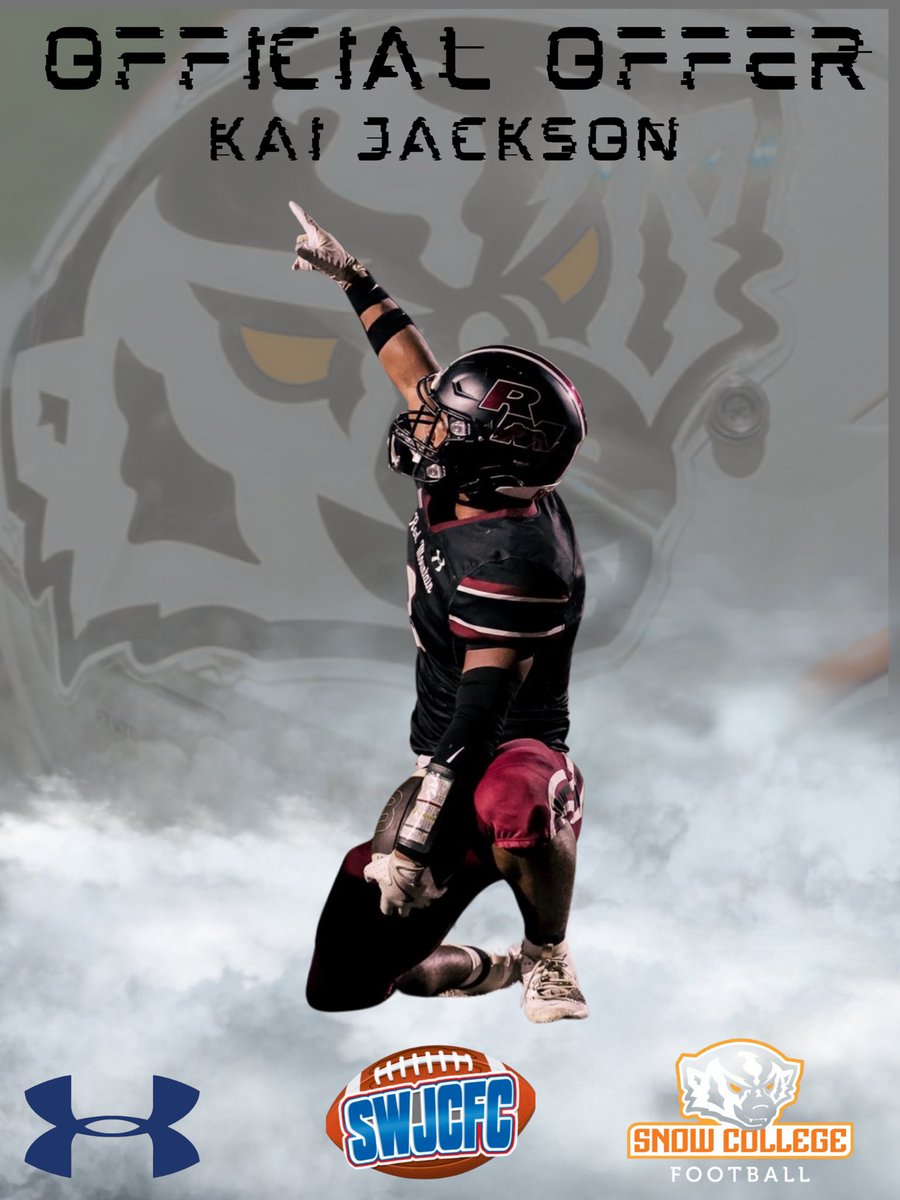 iamkaijackson's tweet photo. Thanks to @_isaiahwilson_ i’m blessed to have received an offer to play for Snow College! @SnowCollegeFB @RedMtnFootball @CoachEndersRMHS @Sreedy78 @CoachThomasRM @BMcdaniel28 https://t.co/cGYl0N8ZCY