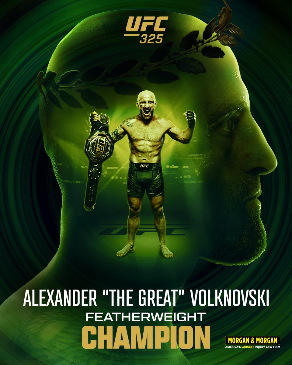 ufc's tweet image. KEEPING THE BELT AT HOME 🏆🇦🇺

@AlexVolkanovski defeats Diego Lopes by unanimous decision to remain the undisputed featherweight champion of the world! 

[ B2YB @ForThePeople ]