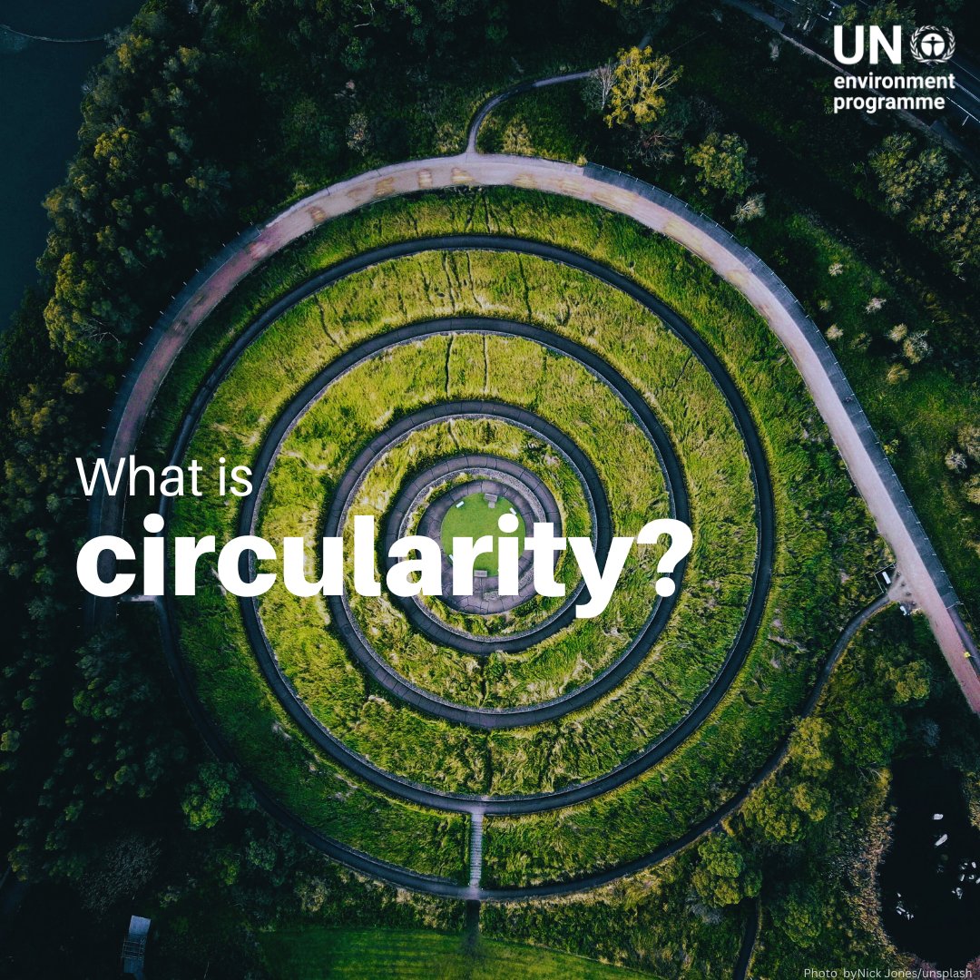 UNEP's tweet photo. Circularity is essential for a sustainable planet.

But what does circularity really mean?

This platform explains the concept in simple terms and shows how using resources wisely can reduce waste and protect our future.

https://t.co/no5sY6AhHv #BeatPollution https://t.co/IbmYYSyO3c