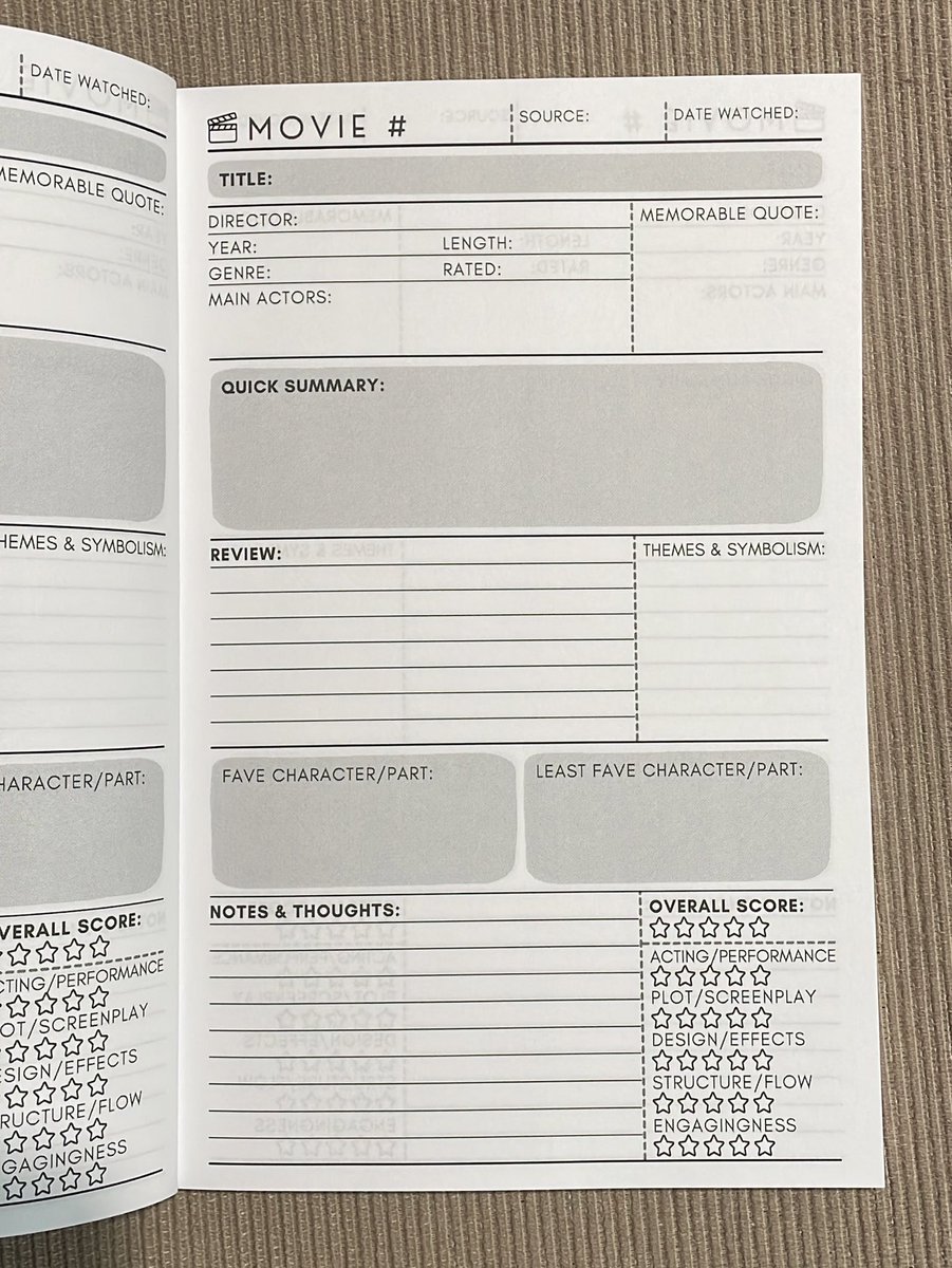 あと誕生日に友達から映画レビューブックをもらった。表紙めちゃ可愛い🍿ちゃんと感想を書くのは思考の整理にもなっていいよね。