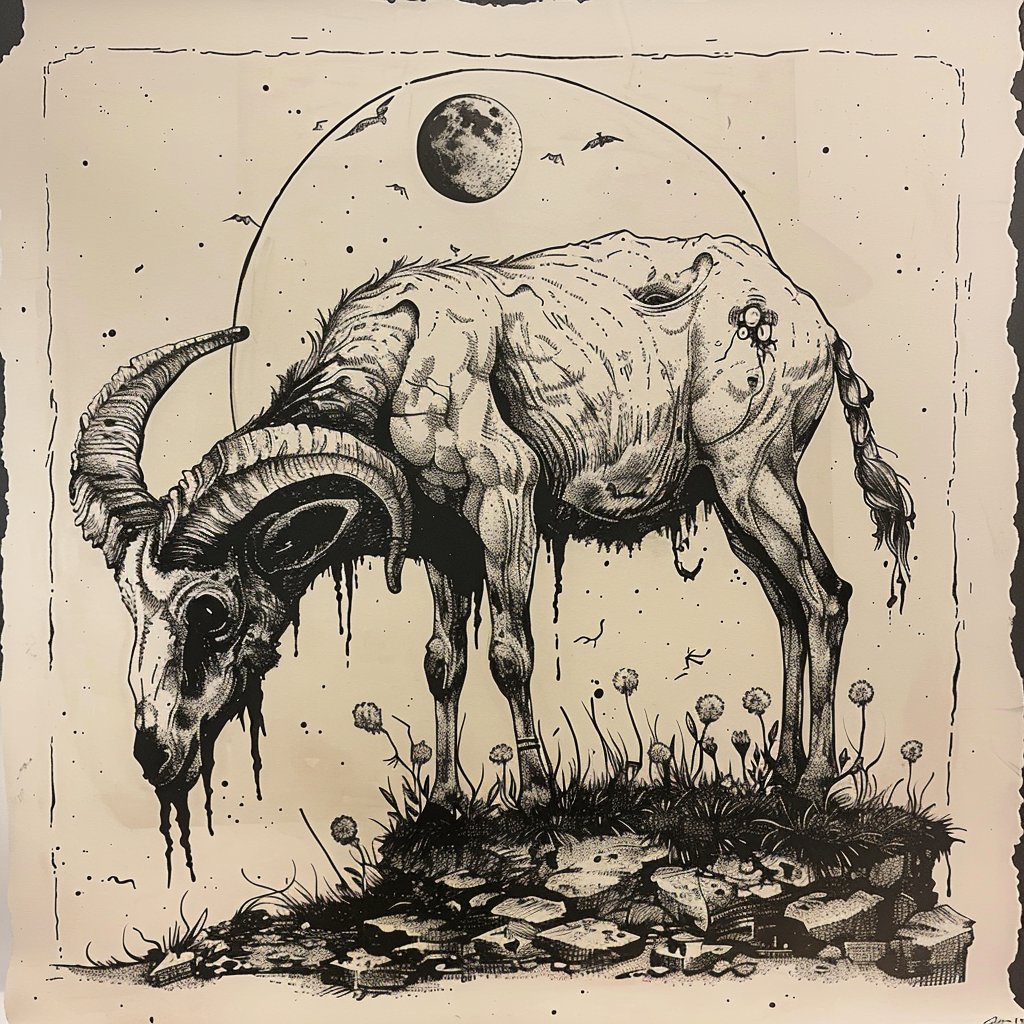 Cancer Goat
#darkfantasyart #surrealcreature #macabredesign