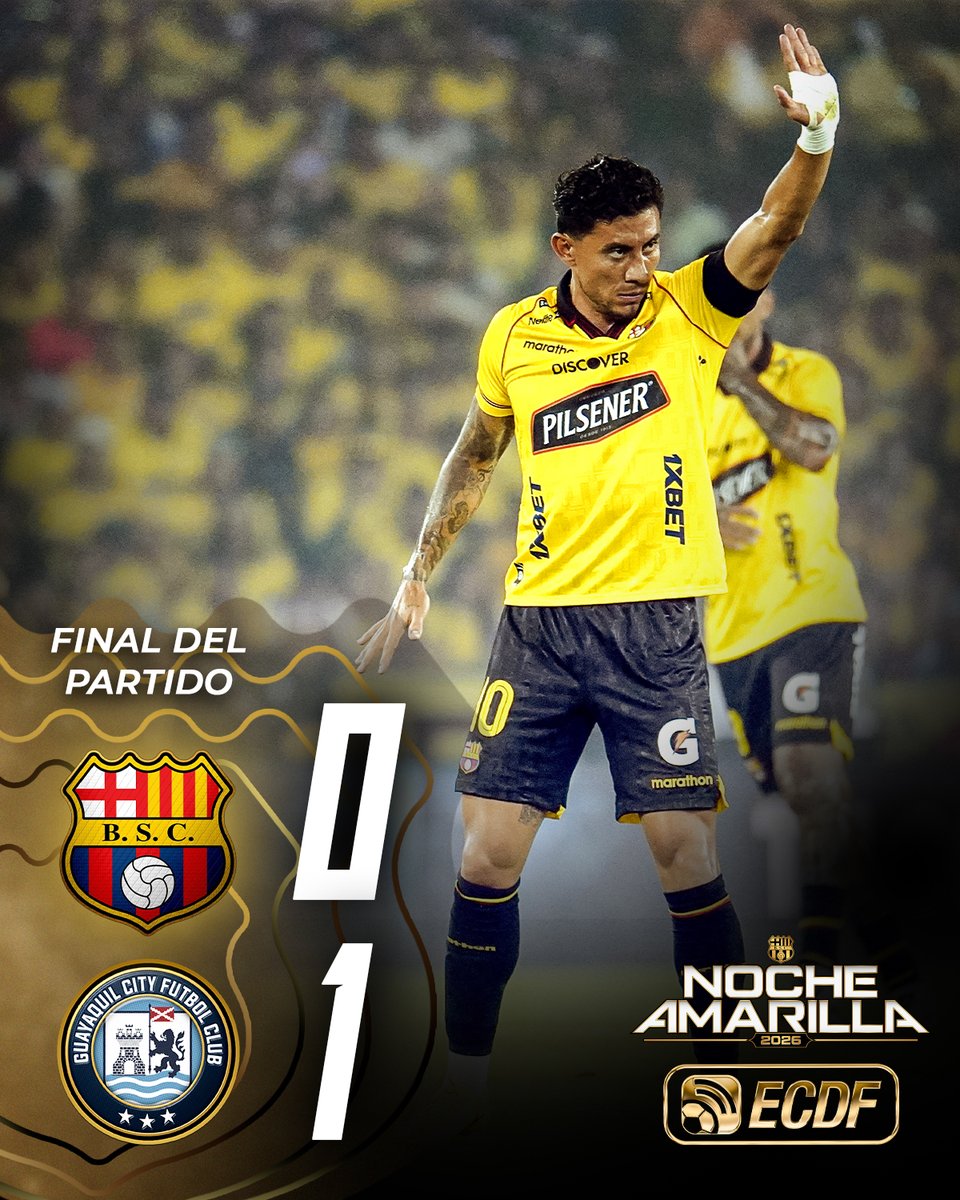ElCanalDFutbol's tweet photo. 💛🖤 ¡LA FIESTA NO PUDO SER ABSOLUTA! 🖤💛

📌 #BarcelonSC perdió 1-0 ante #GuayaquilCity en el Estadio Monumental por la #NocheAmarillaxECDF

🤔 ¿Qué les pareció el juego mostrado por el equipo de César Farías? https://t.co/XtmMd5DM3d