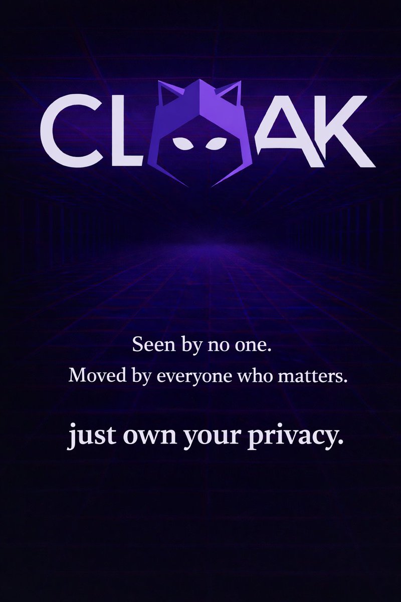 noone1998_th's tweet photo. Privacy is the next Solana meta. 🔒
@cloak_xyz  brings real on-chain privacy with zk-powered transfers that break wallet links completely.
No surveillance. No wallet profiling. 
When capital can move freely again, DeFi unlocks its next phase. 🚀 #PrivacyIsAlpha https://t.co/8hZJeU8VDE