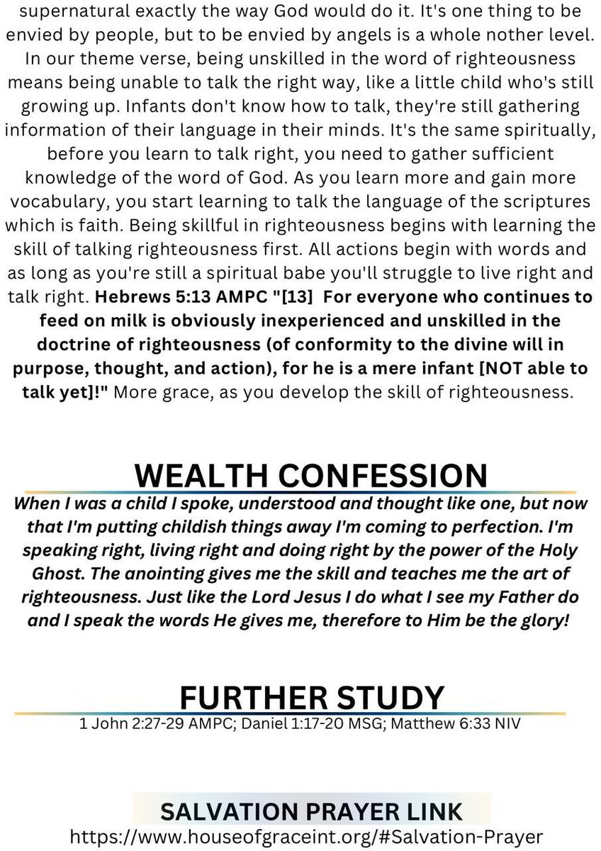 houseofgracent's tweet photo. Grace to you and peace from God our Father and the Lord Jesus Christ, His Son.🙏🏽😇

Please receive today’s Treasures of Christ Daily Devotional "SKILLFUL IN RIGHTEOUSNESS" https://t.co/T0AzMj1WyF
