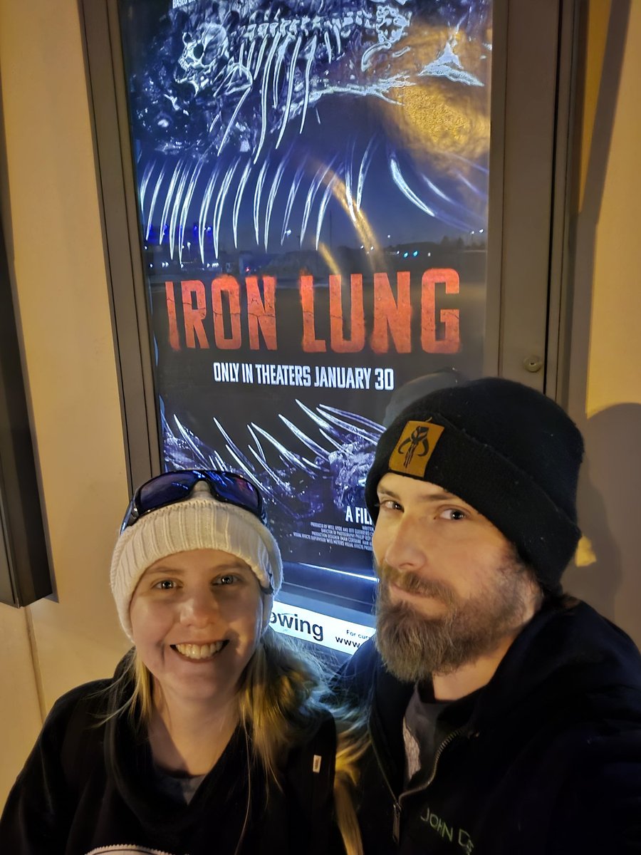 Me and the husband saw <a href="/markiplier/">Mark</a> #IronLungMovie!
He said it's now his absolute favorite horror movie of all time. I went to support Mark but was worried I'd have to walk out at some point due to the blood but I actually was able to sit thru it! It was really good :)