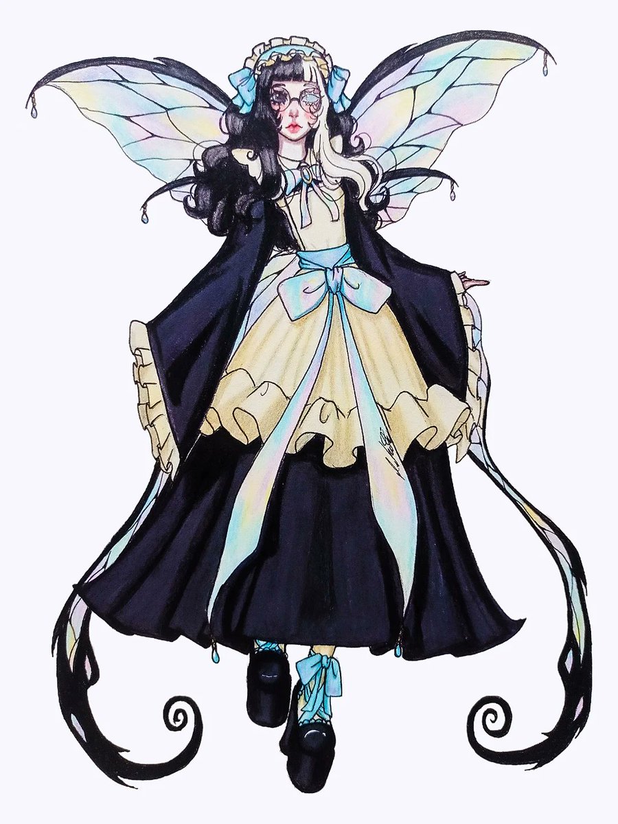 Actualice de nuevo mi diseño y ahora hice unas alas más lindas . (⁠人⁠ ⁠•͈⁠ᴗ⁠•͈⁠)
#Sketchbook  #Fairy  #drawing  #originalcharacter  #ocart