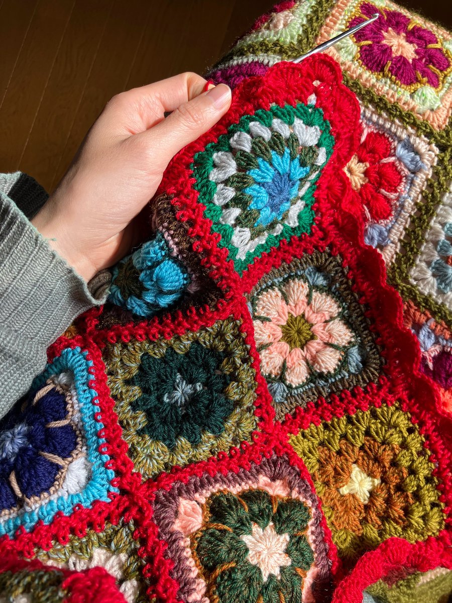 赤いマルチカバー🌺