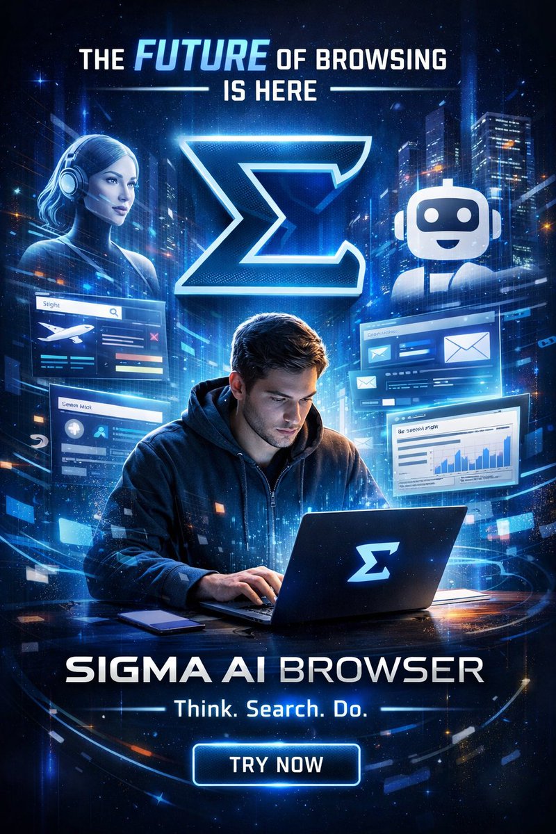 Exploring the web with <a href="/Sigma_Browser/">Sigma Browser</a>  AI Browser 🌐
Not just browsing .. it thinks, helps, and works with you.
Feels like the future of internet already 🔥
Have you tried it yet? 👀