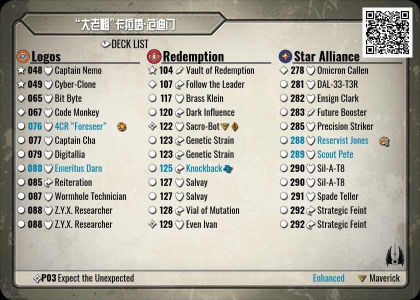 A Legacy Maverick has been found! Sacro-Bot in Redemption!
                
“大老粗”卡拉培·范迪门

keyforgegame.com/deck-details/8…

#keyforge #collectorworm