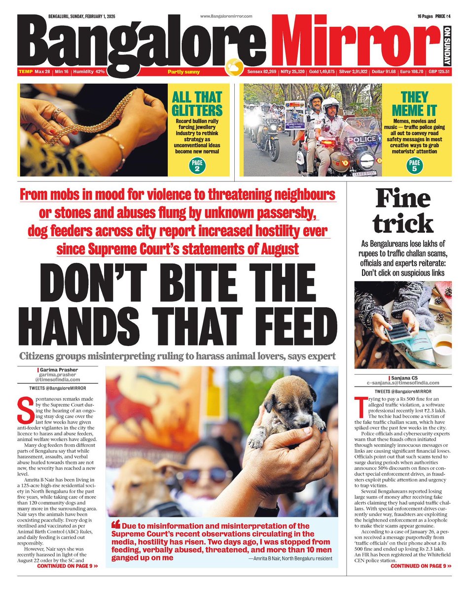 BangaloreMirror's tweet image. Today's Bangalore Mirror, Front Page. Grab a copy, #Bengaluru #Bangalore or check out at  epaper.timesgroup.com