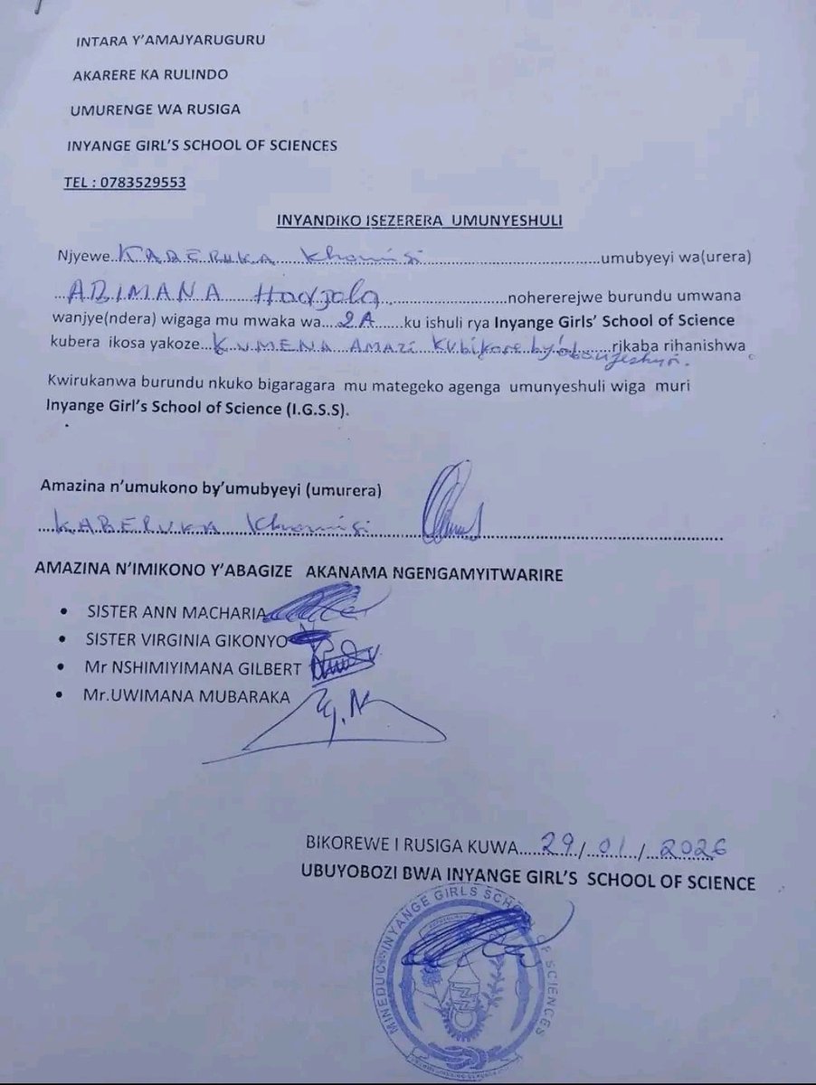 UBUREZI 
=======
Ibi bihano byo kwirukana umwana wo mu wa Kabiri (S2) burundu mubivugaho iki? 
Ese uyu mwana ntiyakosorwa? Iyo umwirukanye burundu uba umwoherehe hehe?
Abihaye Imana ko mbona bakina sinabyaye!

Ni muri <a href="/rulindodistrict/">Rulindo District</a> 
Tuganire! Bwana <a href="/ALFREDHITIMANA3/">ALFRED HITIMANA</a> nabandi?