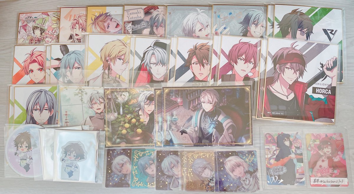 交換・譲渡】 アイナナ 缶 メタカ 色紙 ウエハ ぱしゃ ステッカー