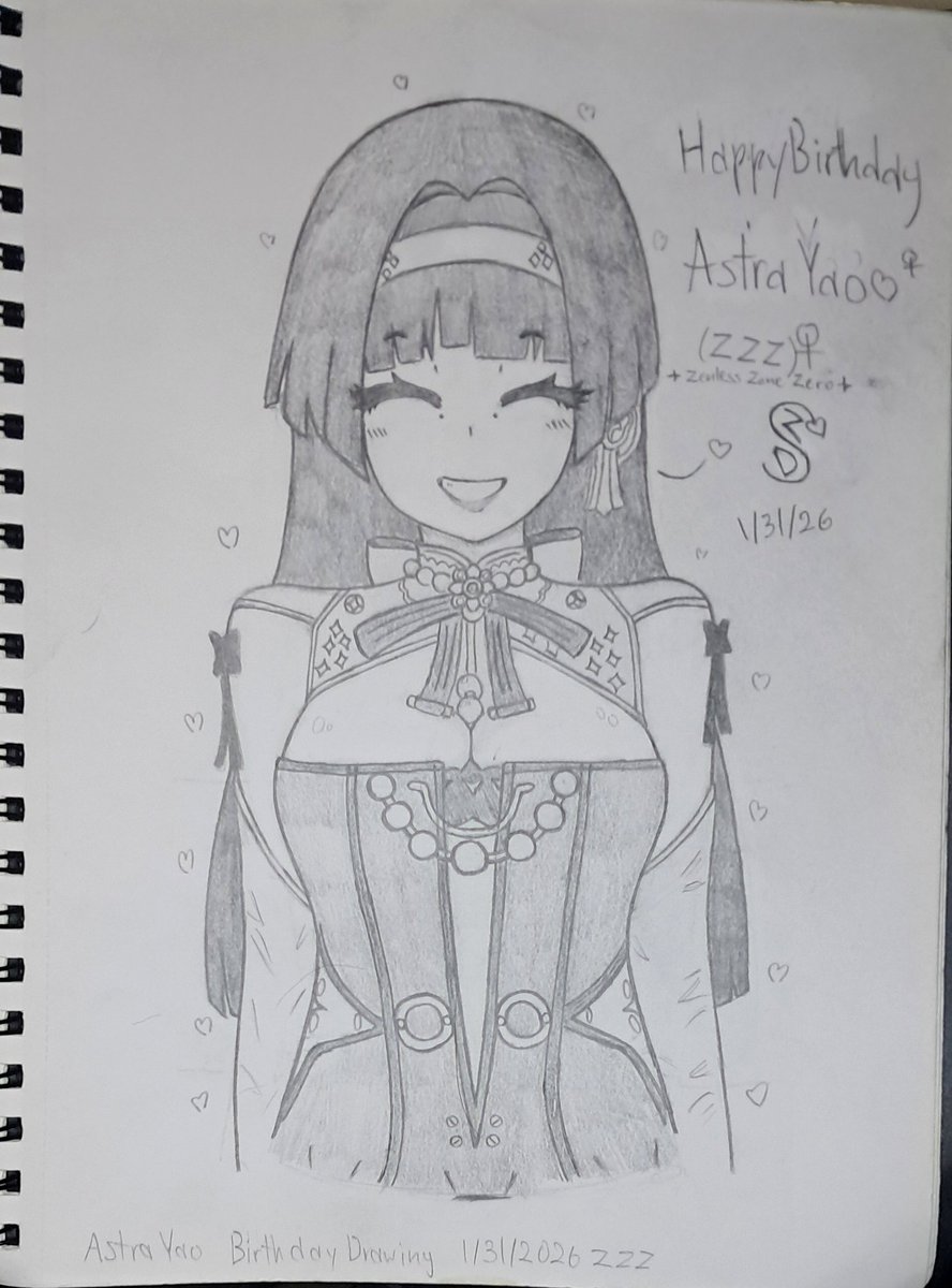 DenSubZero's tweet photo. Happy Birthday Astra Yao!!! ❤️🎂
(I tried my best on this drawing my fucking back &amp; wrist hurt-)
#AstraYao #birthday #ZZZ #zzzerofanart https://t.co/wc4o0cwq65