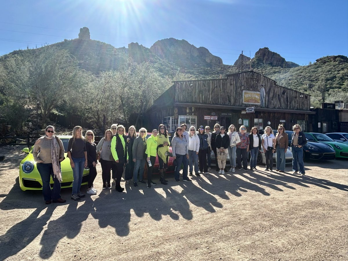 AZPCA's tweet photo. Ladies Drive to Tortilla Flat! Thanks Debbie for organizing 25 ladies! #PrettyInPorsches #wherecanyourporschetakeyou @Porsche https://t.co/gtlaOwjDps