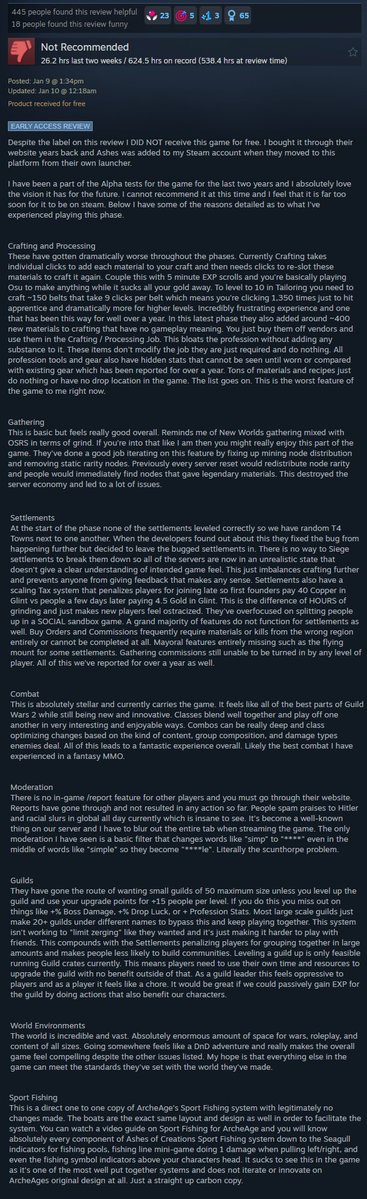 PirateSoftware's tweet image. Woke up to Ashes of Creation being shut down.

I can honestly say I'm not very surprised after this current phase on Steam. In January of 2025 the team at Intrepid was doing a good job. There were bugs, performance issues, and moderation problems but they communicated and handled…
