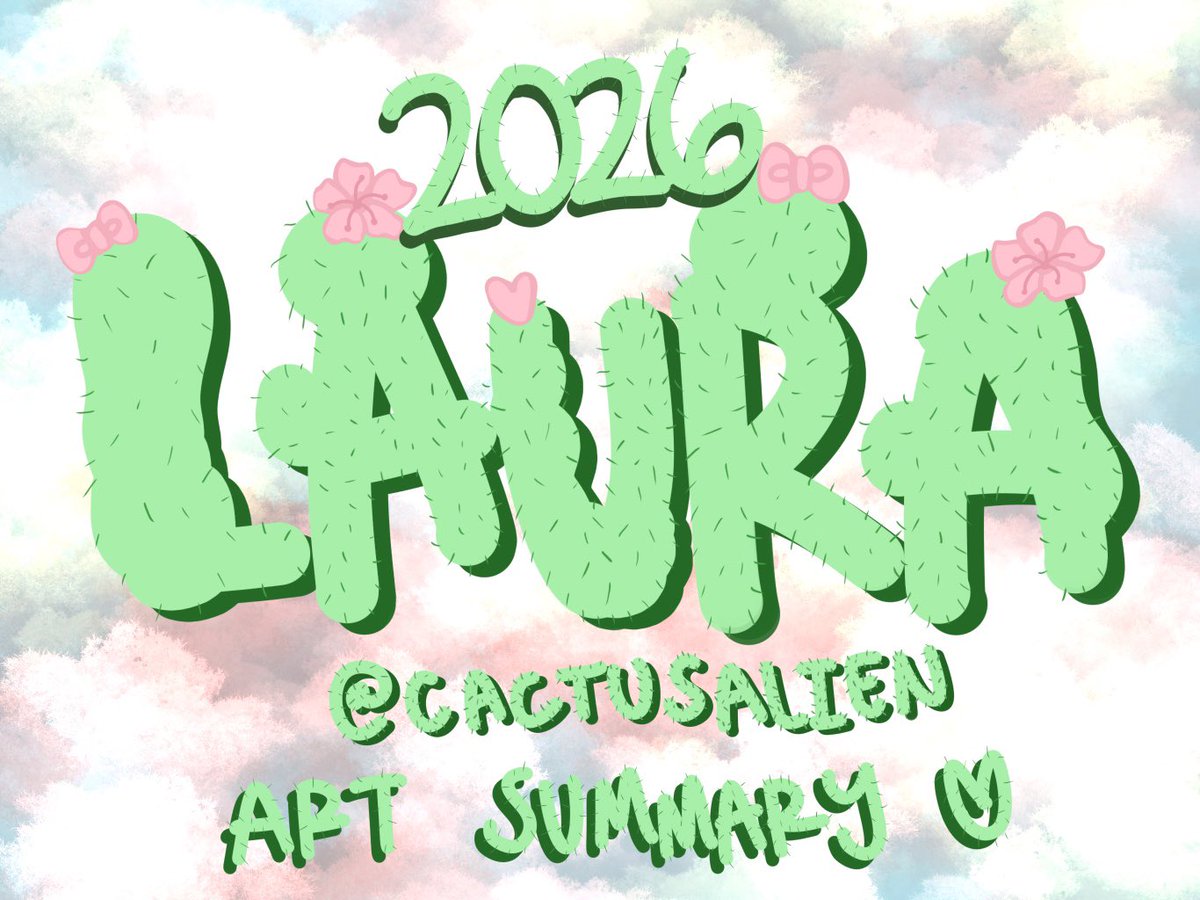 CactusAlien's tweet photo. I want to start counting up the times I spend on doing art this year sooo

Here’s a thread of my Art Summary for 2026 #CactusArtSummary https://t.co/bWrBbipME5