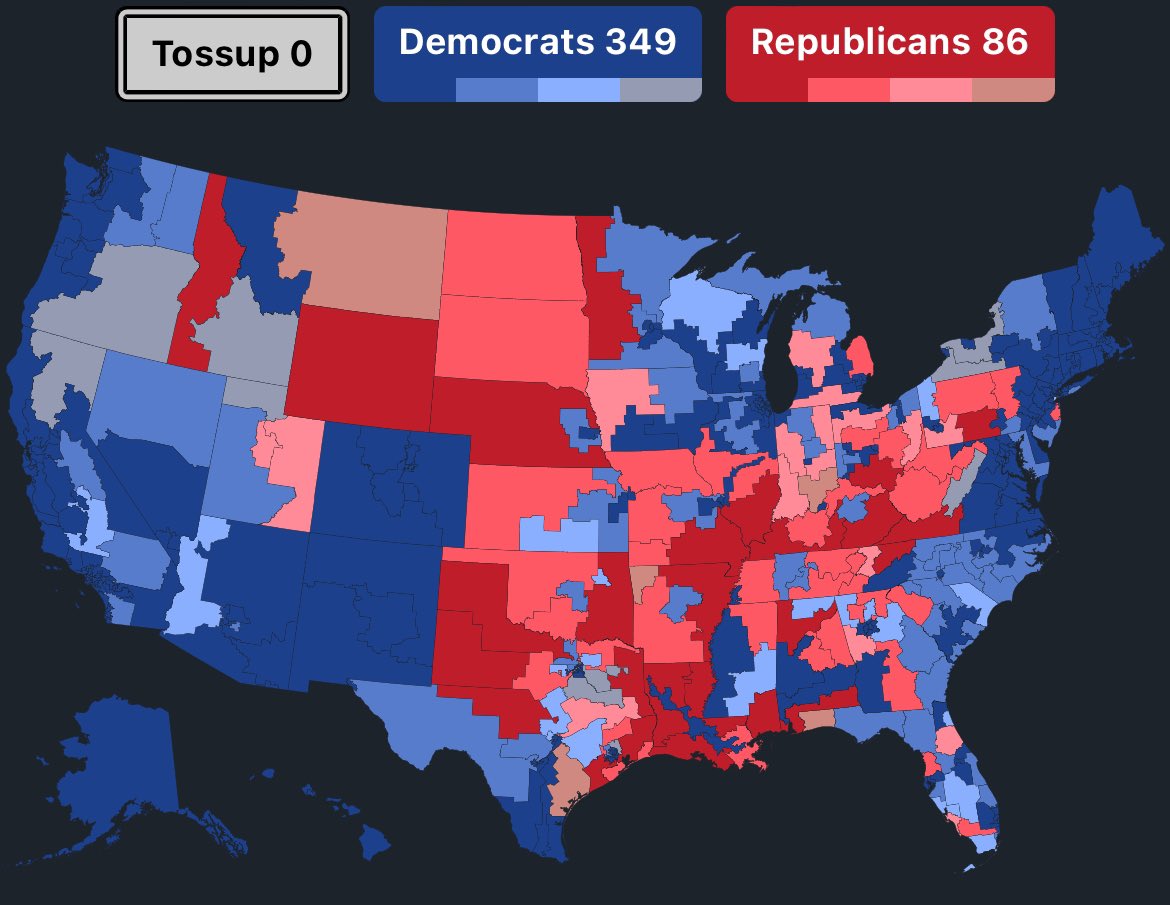 The obligatory Texas SD9 special swing (D +31.8) mapped nationally