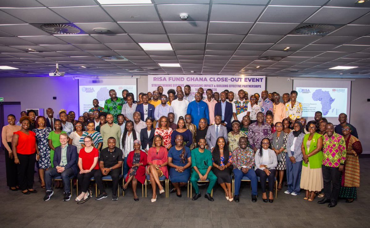 UmarKaboIdris's tweet photo. Started 2026 with @TheRISAFund close-out across Ghana, Nigeria, and South Africa.

Four years of learning by doing around research commercialisation, partnerships, and research for impact. https://t.co/m6z4j4iKhm