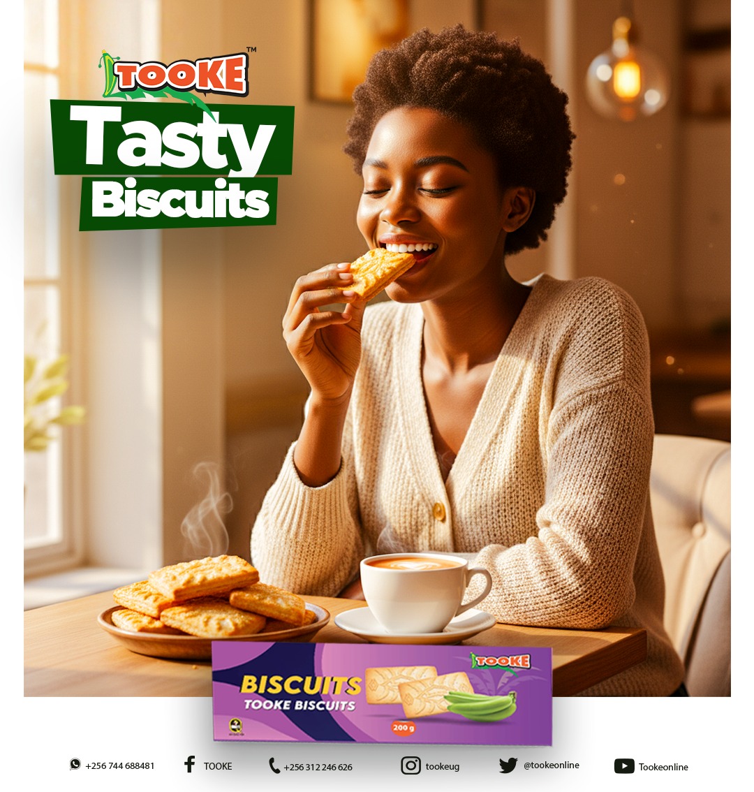 tookeonline's tweet photo. Cold Sunday mornings call for comfort you can taste ☕.
A warm cup, a quiet moment, and @tookeonline Green Banana Biscuits to start the day right.
Tasty, healthy, and perfect for snacking as the morning unfolds.
#TOOKE #TOOKEBiscuits #GreenBananaGoodness #TOOKESnacks https://t.co/OTuZXOBc9r