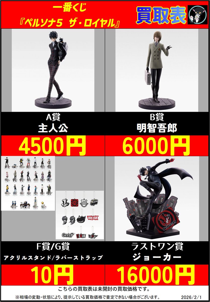 一番くじ ペルソナ5ザ・ロイヤル A・B賞まとめ売り 一番くじ 『ペルソナ5 ザ・ロイヤル』 発売日：店頭販売：2026年01月
