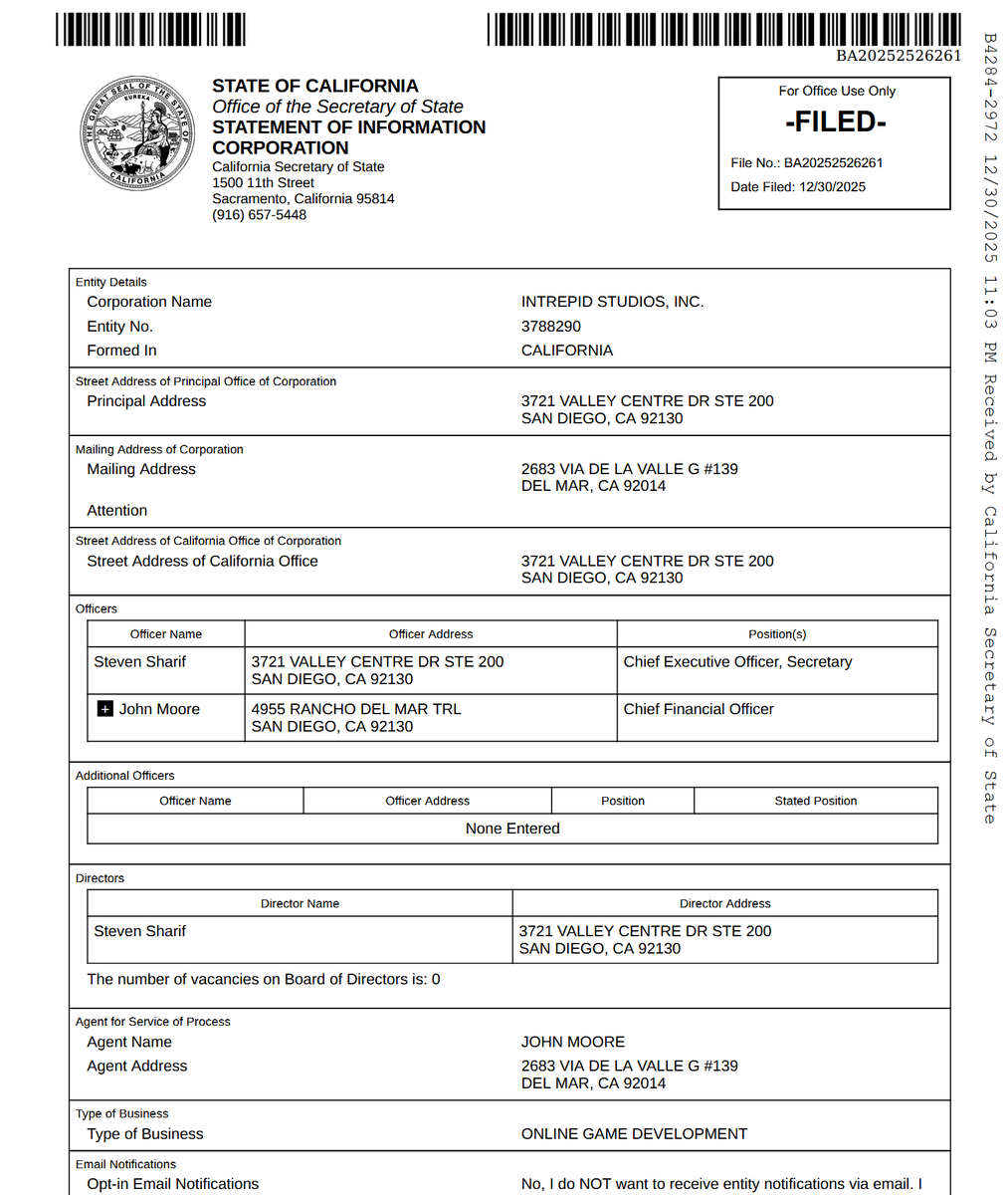 itsfurys's tweet photo. @0GuardianAngelz @Onepeg I mean this is just not true. You can look up who the board of directors are and its only Steven. It's very easy to look up corporate filings. https://t.co/G0ZEPUJwU6