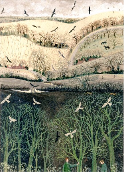'Looking for signs of Spring' by contemporary UK painter Dee Nickerson #WomensArt #February