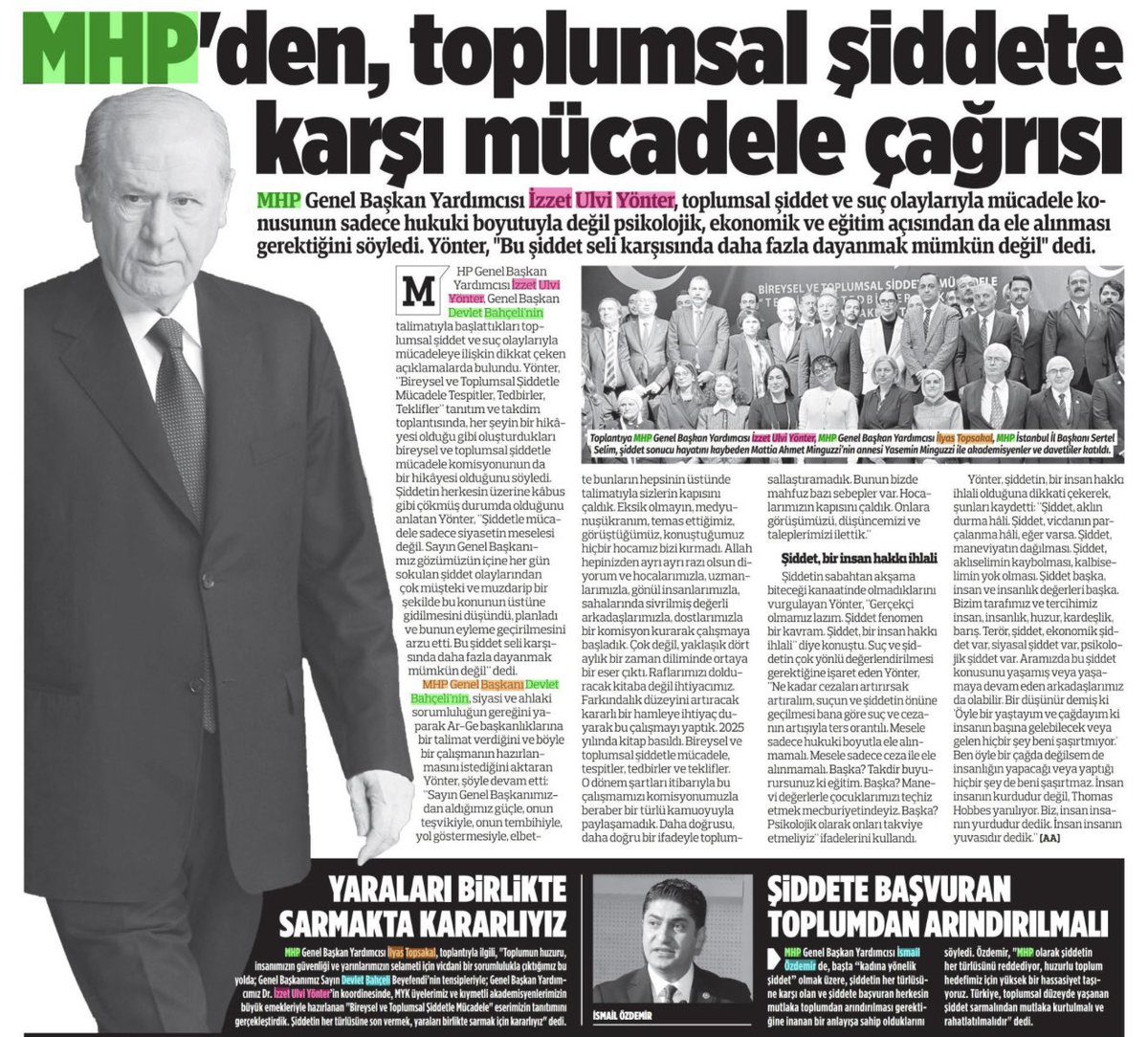 MHP şiddete savaş açtı…