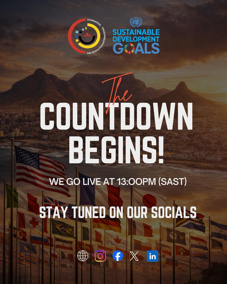 alignsa_'s tweet photo. The countdown begins.

At 13:00 (SAST) today, New Generation International Foundation shares an important announcement rooted in leadership, community, and the future of the next generation.

Stay tuned.

#NGIFoundation #YouthLeadership #Globalleadership #FutureLeaders
#NGIF https://t.co/42iltO2djV