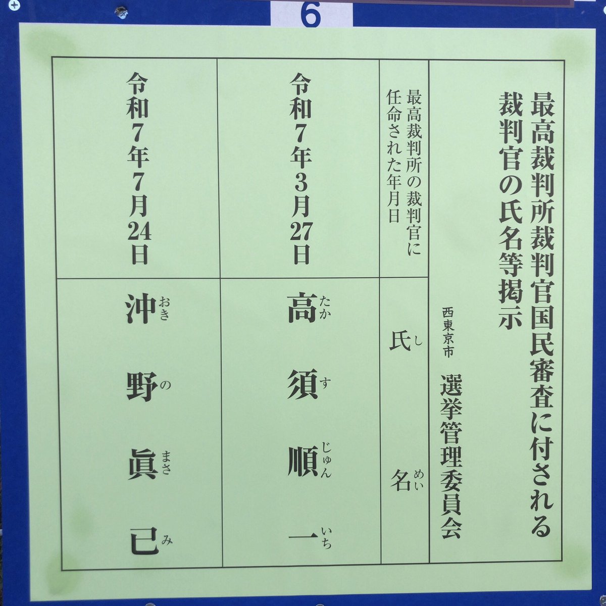 最高裁判所裁判官国民審査の期日前投票が今日から始まりました。辞めさせたい裁判官がいる場合は、氏名上の空欄に×印をつけます。  なお、昨日までに衆議院議員選挙の期日前投票をした方も、今日以降、最高裁判所裁判官国民審査の期日前投票をすることができます🗳️ https ...
