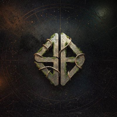 GrammarNase's tweet photo. MY THEORY
The new logo is actually just the old logo but we are looking at it from the back. 
Up front it shows wood and vines but the foundations beneath are actually made of rock and  metal. Old background is a wall of moss but from the other angle, view is unlimited/galaxies. https://t.co/jr1qe1vpXi