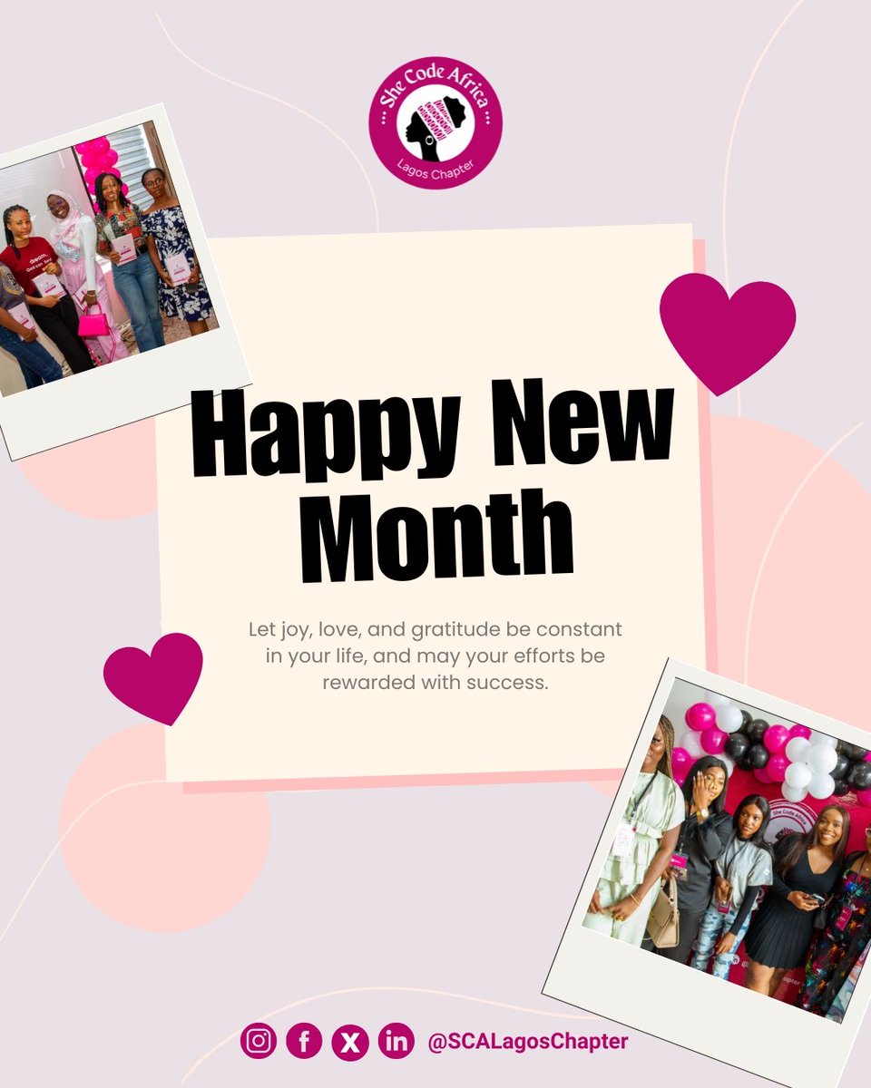 February is here!!!

To all our incredible women in tech: may this month be filled with breakthroughs, beautiful connections, and well-deserved wins. 

Keep shining! 

#SheCodeAfrica 
#LagosChapter 
#womenwhocode 
#happynewmonth