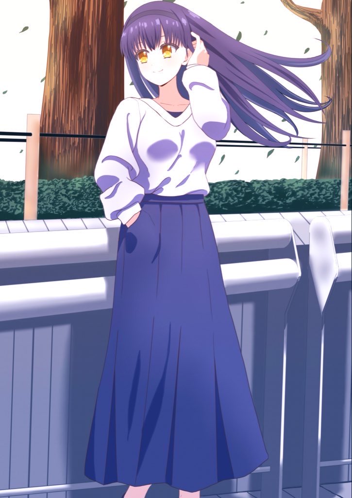 髪をなびかせて」 #サマポケ #SummerPockets #久島鴎 #イラスト