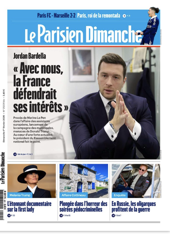 Soyons sérieux! Qui peut croire que Jordan Bardella opposerait la moindre résistance à Donald Trump ou Vladimir Poutine?