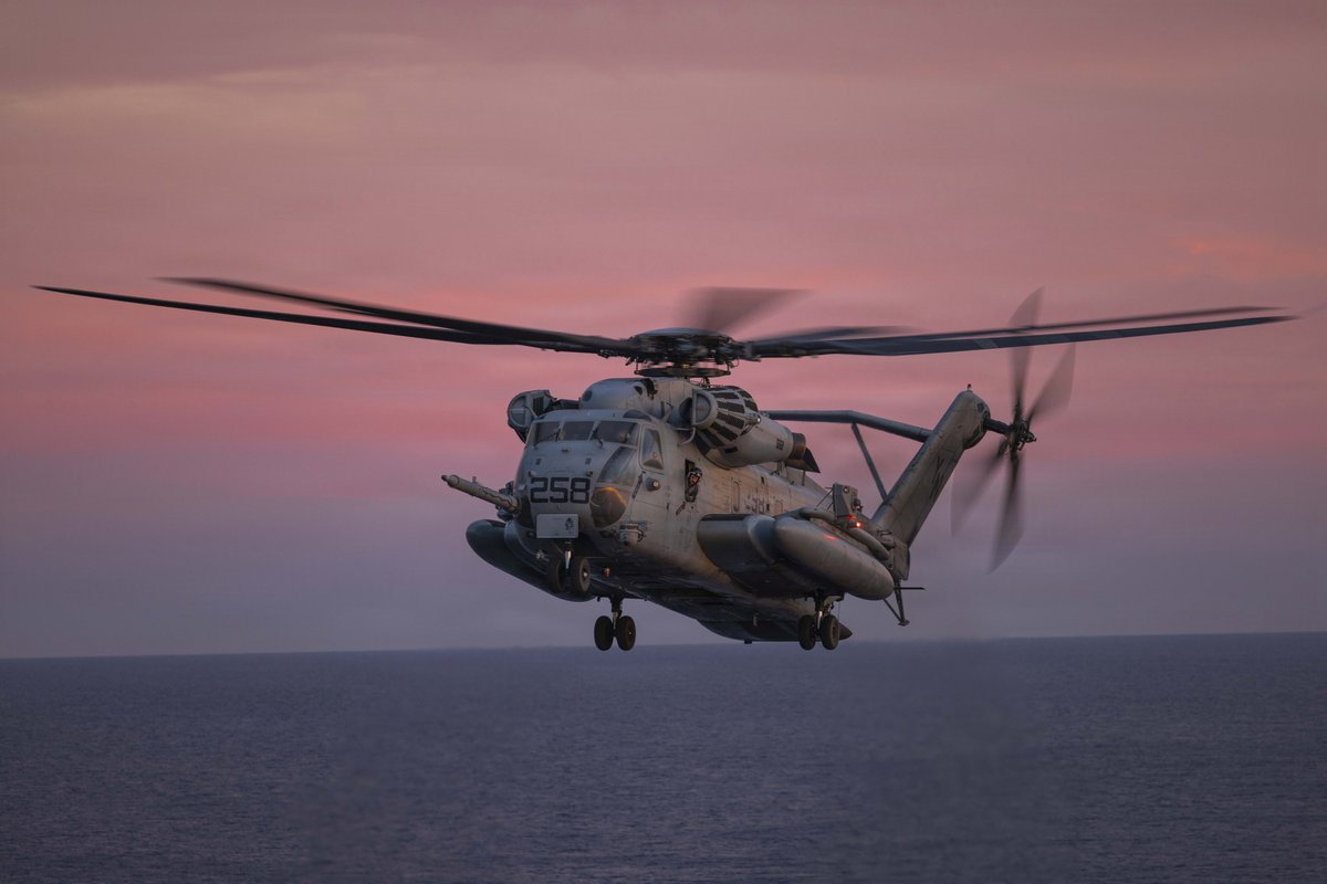 #Marines with <a href="/3rdmaw/">3rd Marine Aircraft Wing</a> take flight in a CH-53E Super Stallion as a part of deck landing qualifications during Quarterly Readiness Training (QUART) 26.2 aboard Wasp-class amphibious assault ship USS Makin Island (LHD 8).

QUART enhances the warfighting proficiency of the