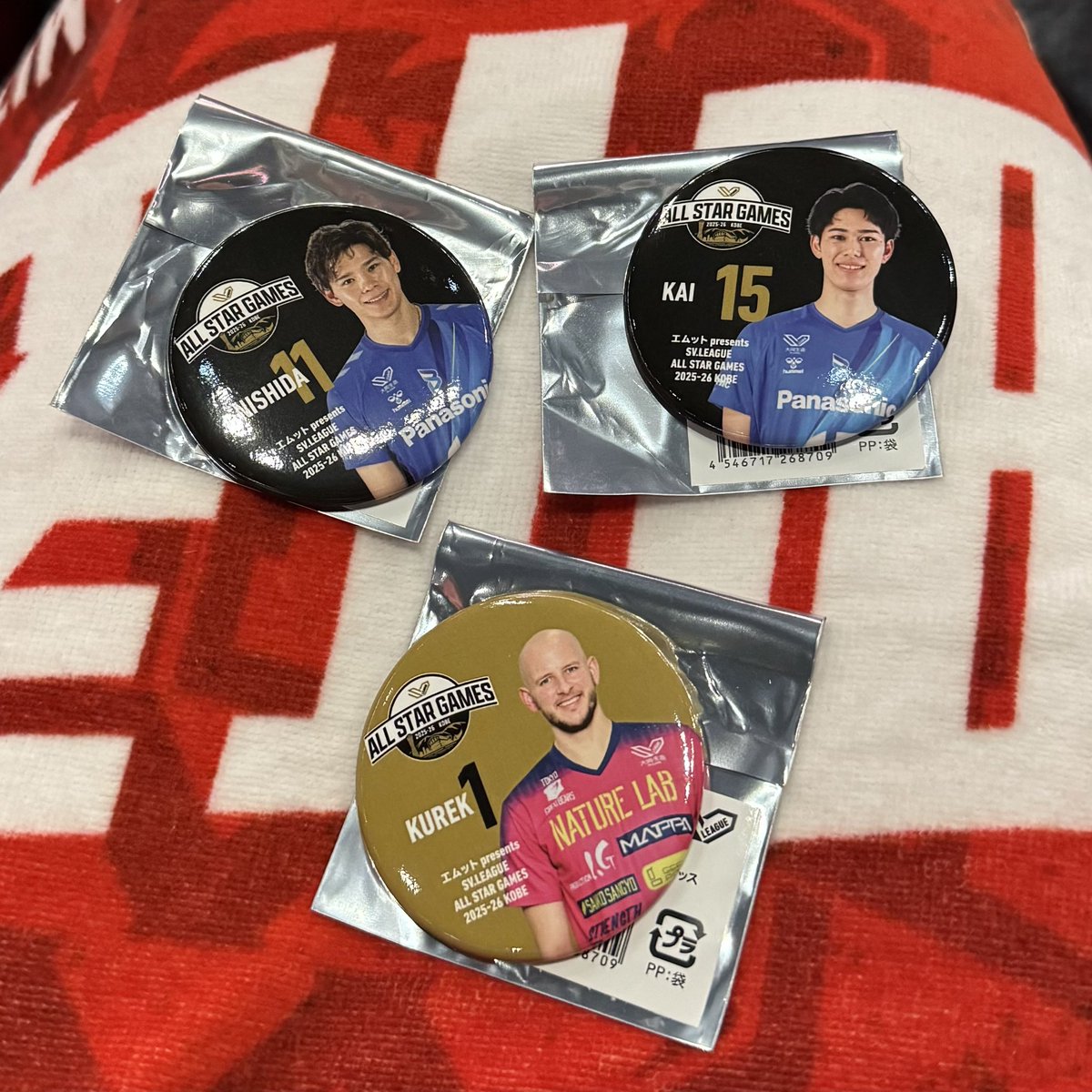 SVリーグ オールスター バレーボール 缶バッジ 缶バッチ 交換 譲 西田