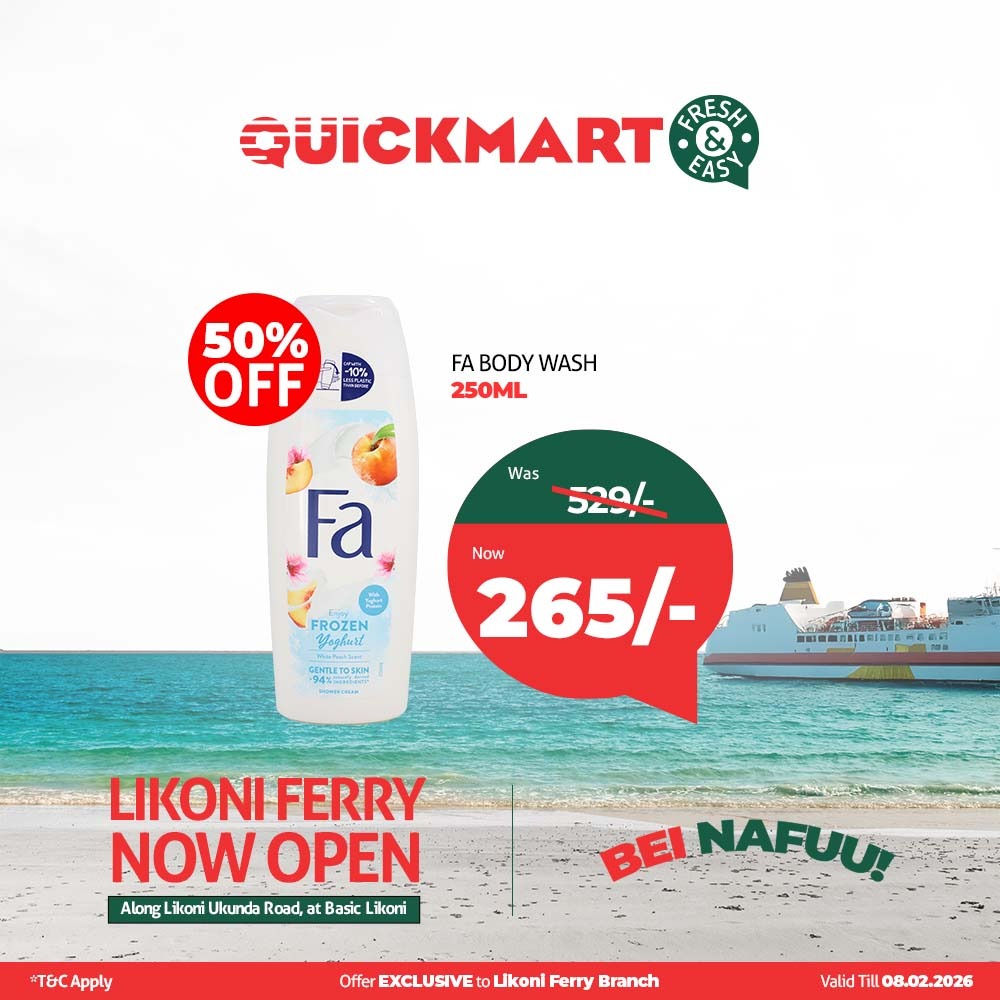 curtiske6's tweet image. For everyone using Likoni Ferry daily, shopping is now faster and stress free with fresh choices and easy access that fits perfectly into your routine. #QuickmartLikoniFerry #FreshAndEasy