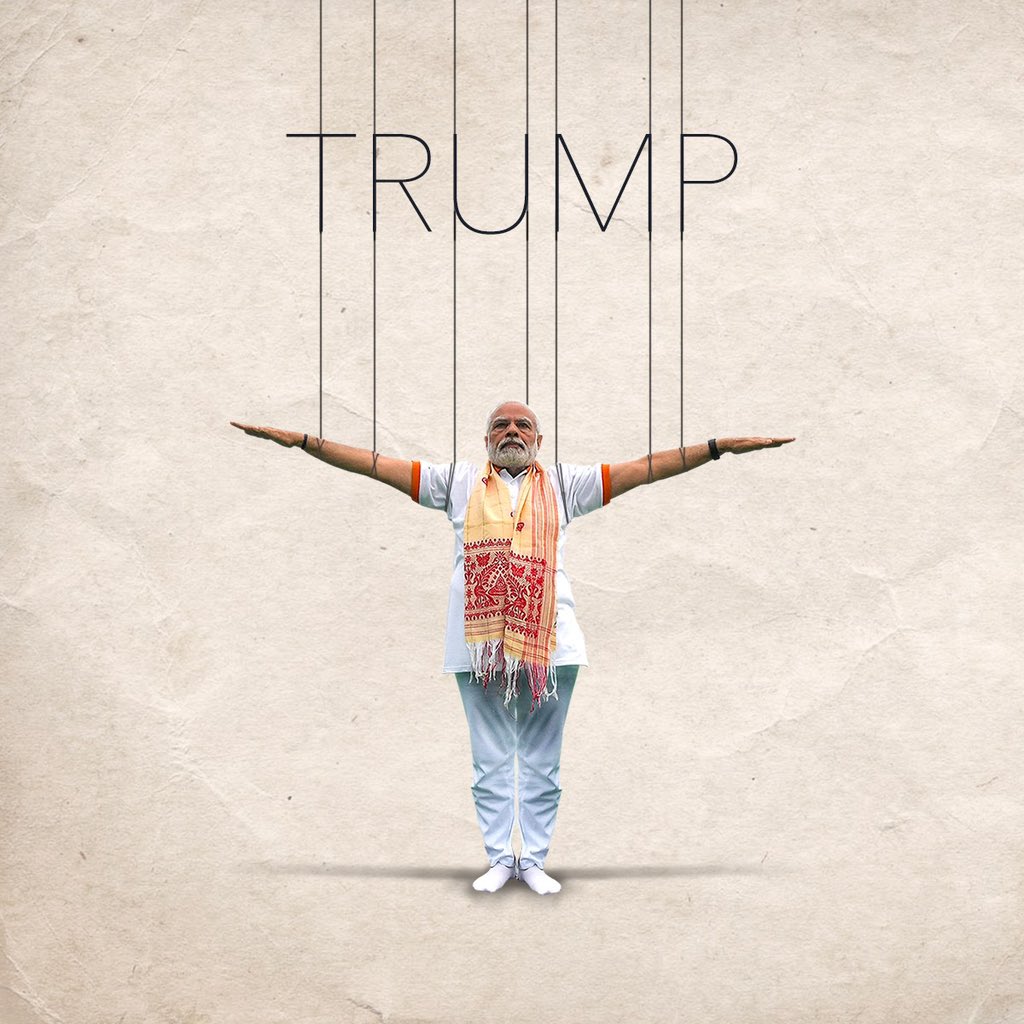 AnindyaDas1's tweet photo. Trump’s “puppet” Modi Ji —
when foreign policy looks less like diplomacy and more like obedience.
#PuppetPM #ForeignPolicyFailure #IndiaDeservesBetter #NationFirst