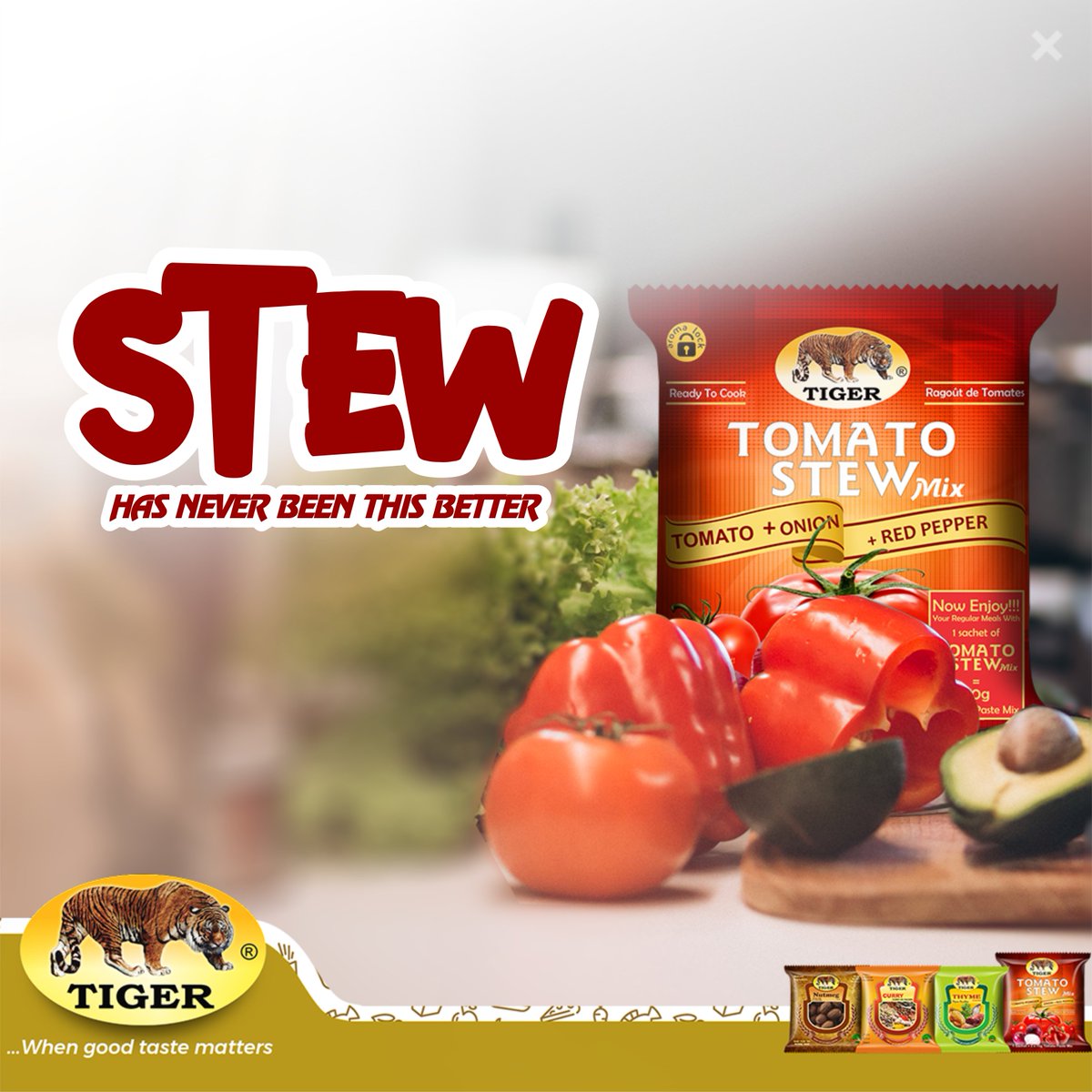 thetigerfoods's tweet photo. Great tasting stew starts here.
Made richer with Tiger Tomato Stew Mix.
Tried this premium quality stew yet? Rate it with your favourite emoji
#TigerFoods #WhenGoodTasteMatters #SundayCooking https://t.co/QNLBSdIi6j